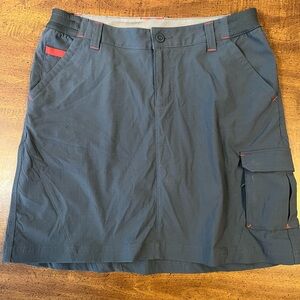 Duluth Trading Co Dry on the Fly Skort Cargo Quick Dry Blue Women's Size 8 Skirt